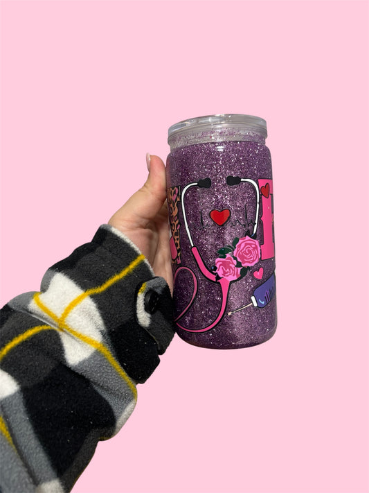 16oz Pre-Made Snowglobe Tumbler