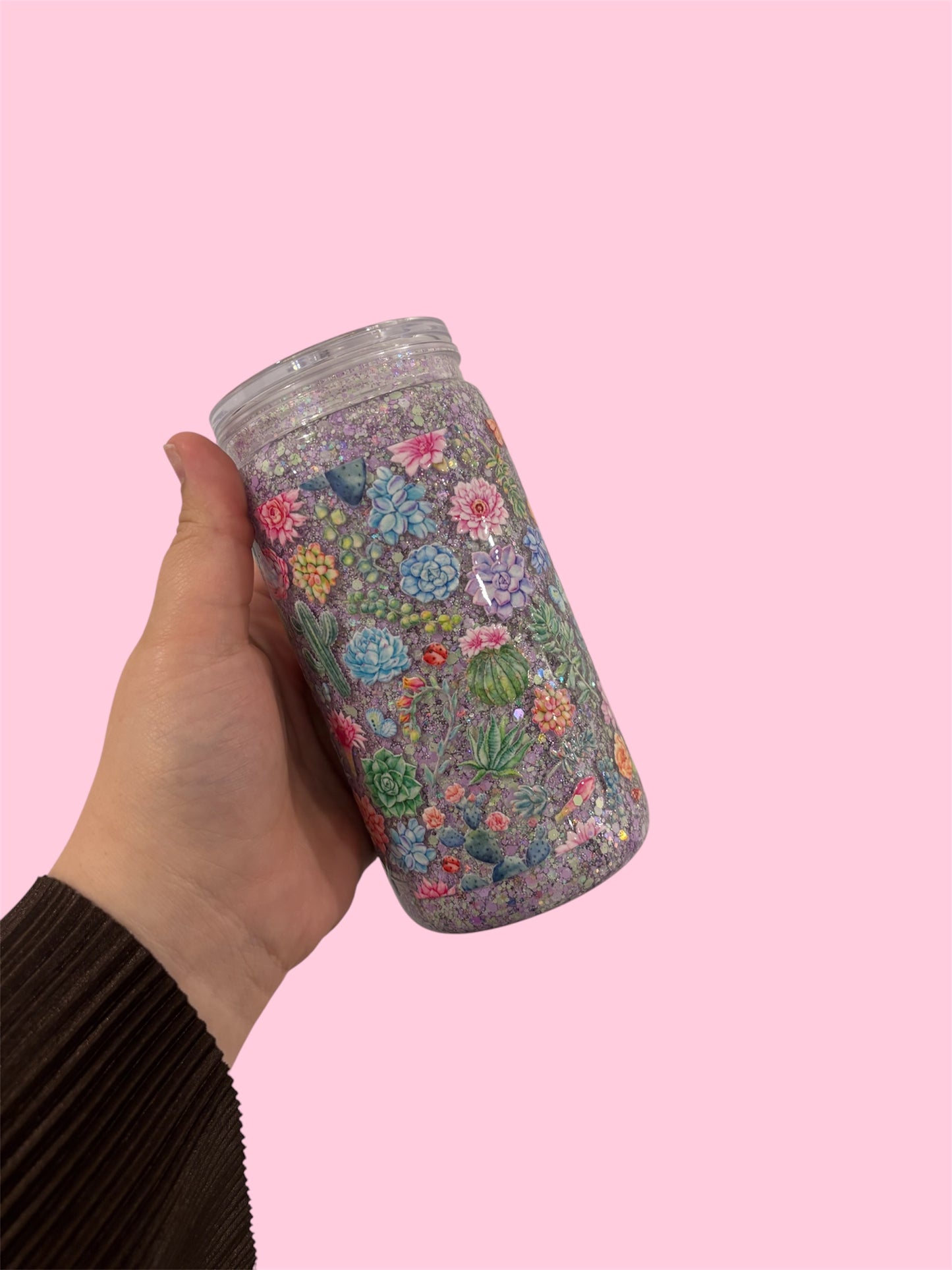 Pre-Made 16oz Snowglobe Tumbler