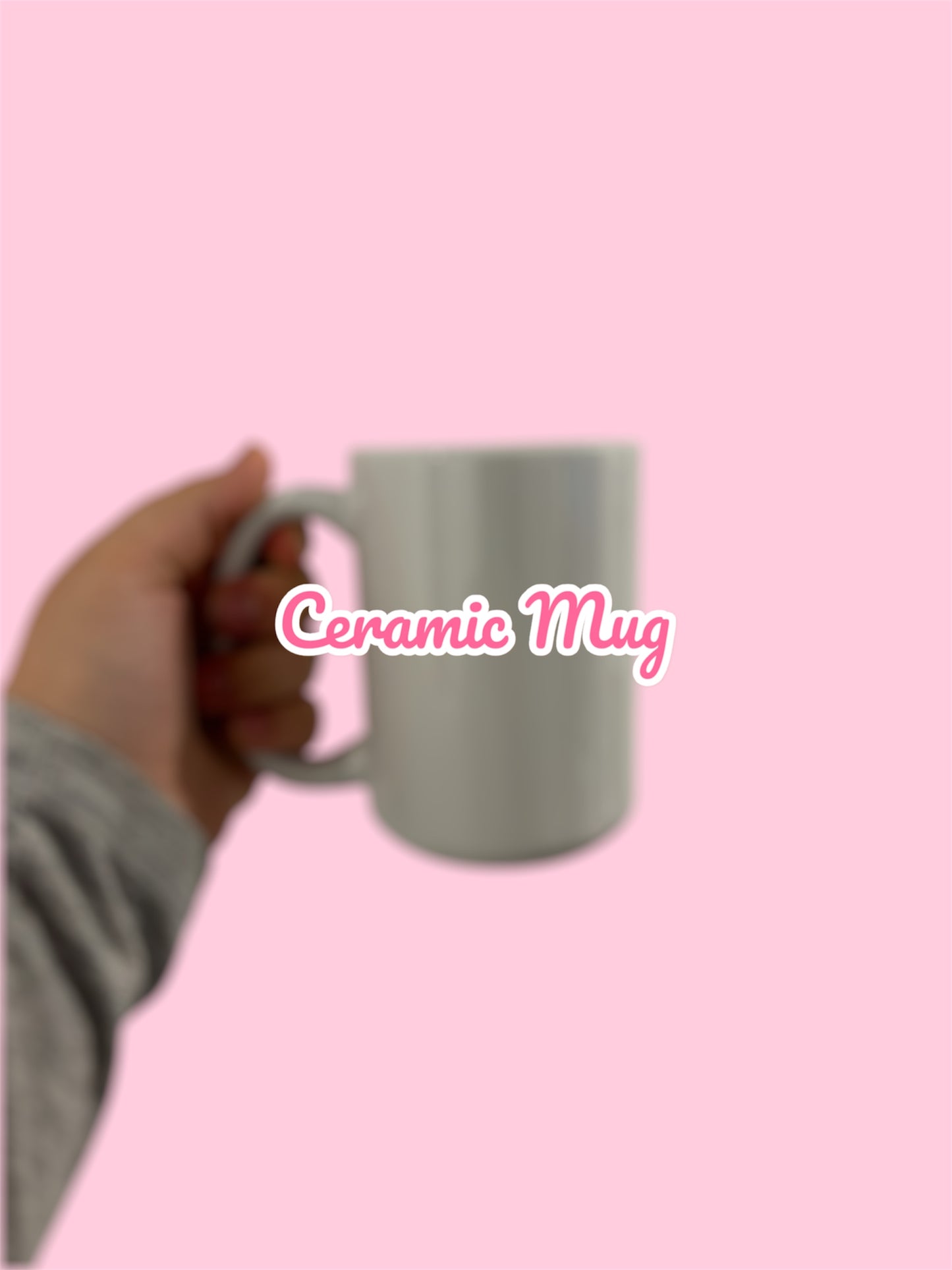 15oz White Ceramic Mug