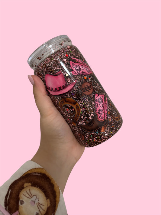 16oz Pre-Made Snowglobe Tumbler