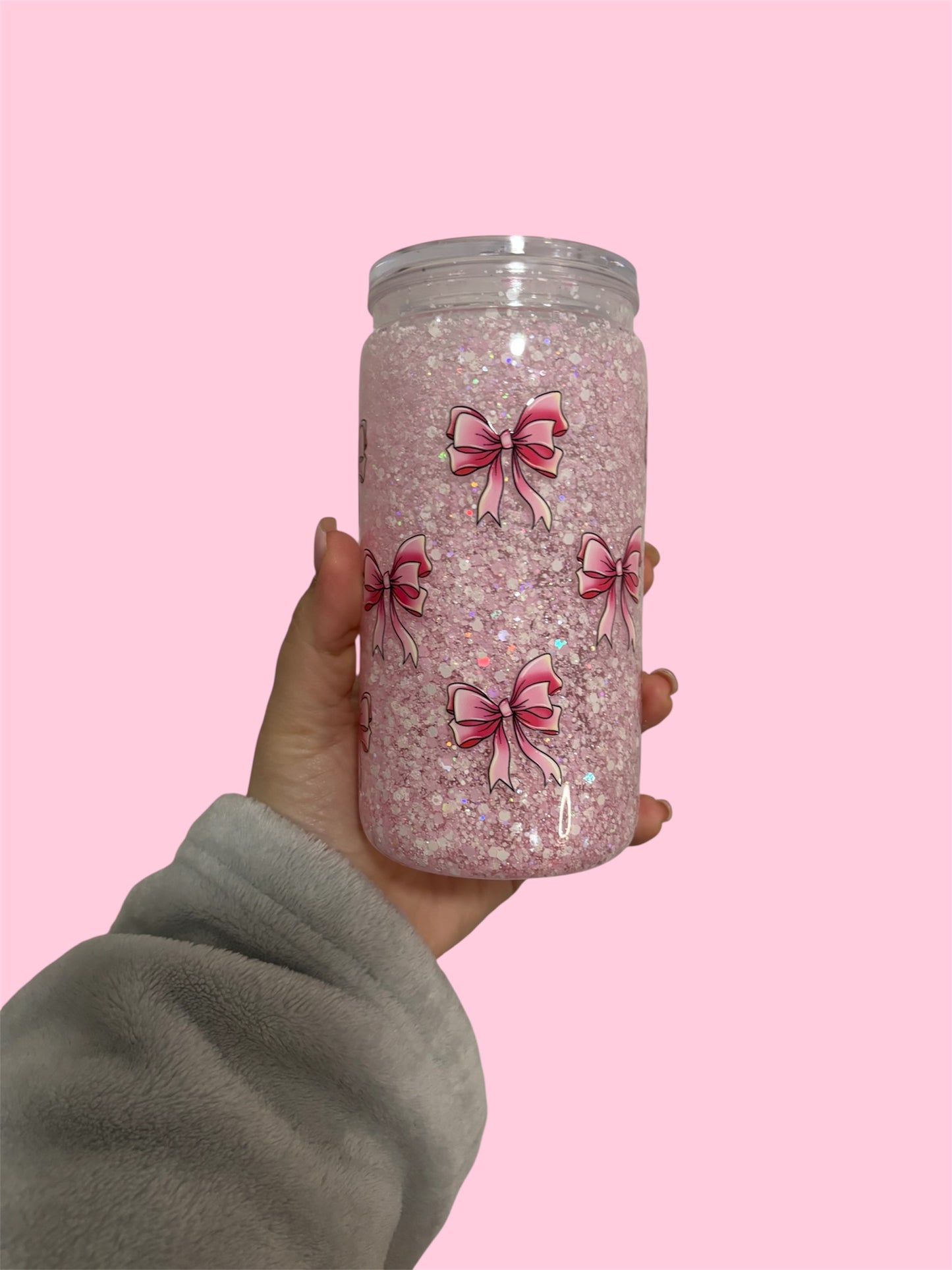 16oz Pre-Made Snowglobe Tumbler