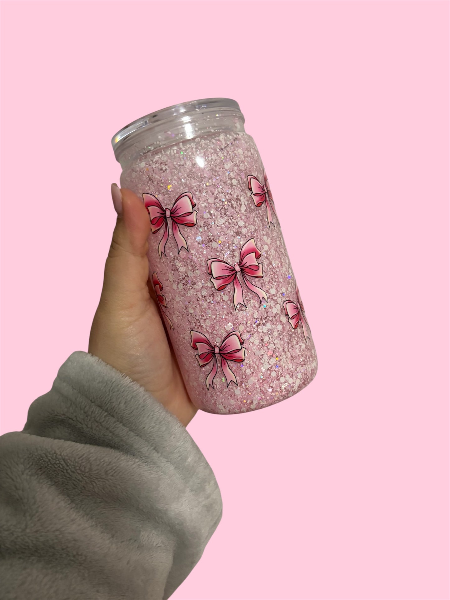 16oz Pre-Made Snowglobe Tumbler
